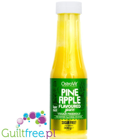 Ostrovit Pineapple Sauce - bardzo (!) gęsty syrop bez cukru, tylko 4kcal, smak ananasowy