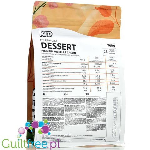 KFD Premium Protein Dessert Casein Lody Tradycyjne - kazeina o smaku lodów, gęste białko