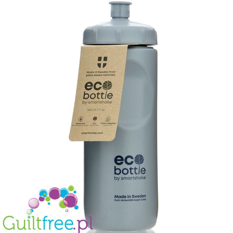 SmartShake EkoBottle Squeeze, Gray 500ml - bidon / butelka na wodę z ekologicznego tworzywa sztucznego