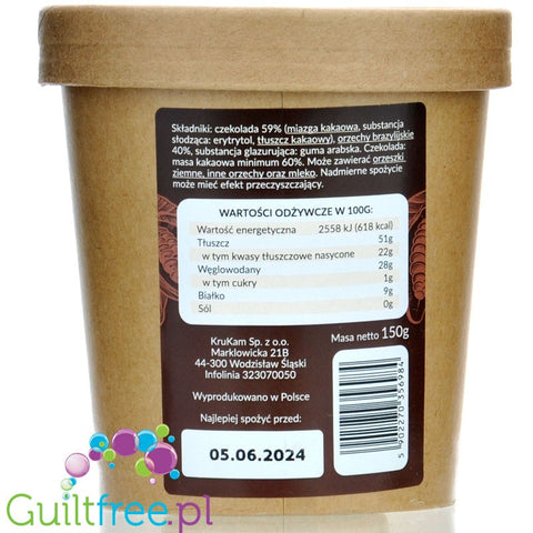 Krukam brazil nuts in chocolate without added sugar