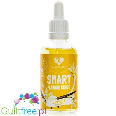 Women's Best Smart Flavour Drops  Vanilla 50ml - słodzone krople smakowe bez cukru, Wanilia