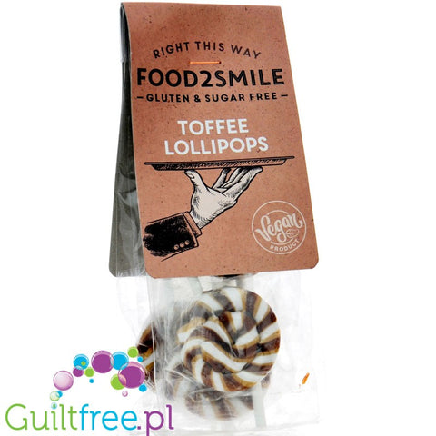 Food2Smile Toffee Lollipops - caramel flavor lollipops 5 pcs