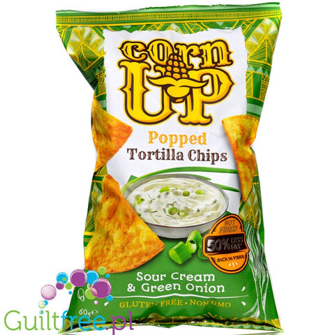 CornUp Popped Tortilla Chips Sour Cream & Green Onion 60g