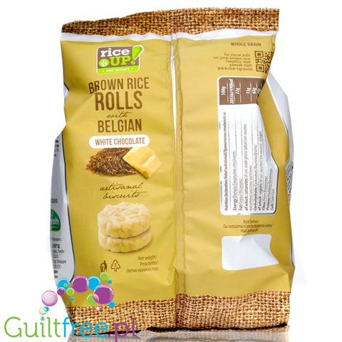 RiceUP Zero Brown Rice Rolls White Chocolate 50g