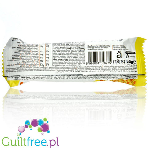 Nano Ä Protein Bar White Chocolate Caramel & Peanuts - excellent protein bar 217kcal & 21g protein