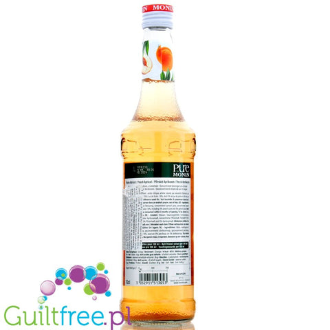 Monin Pure Non Sucré sugar free syrup, Peach Apricot 0,7L UE