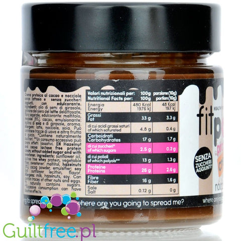 FitPrn Crema Proteica al Nocciuletta 200g - cocoa-nut spread no sugar added protein spread