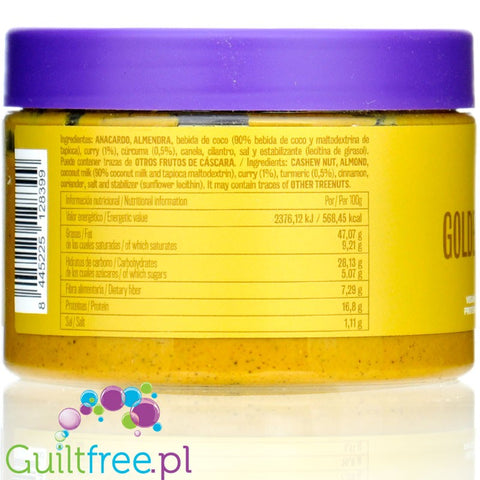 Nut & Me Golden Milk Butter - wegański krem z cashew i migdałów z curry i kurkumą