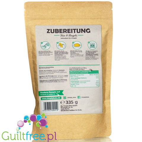 Simply Keto Lower-Carb Bagel Mix - mieszanka do keto bajgli sezamowych bez glutenu 1,5g węglowodanów