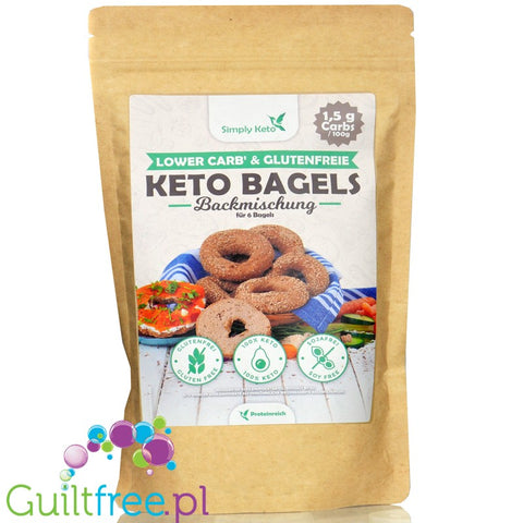 Simply Keto Lower-Carb Bagel Mix - mieszanka do keto bajgli sezamowych bez glutenu 1,5g węglowodanów