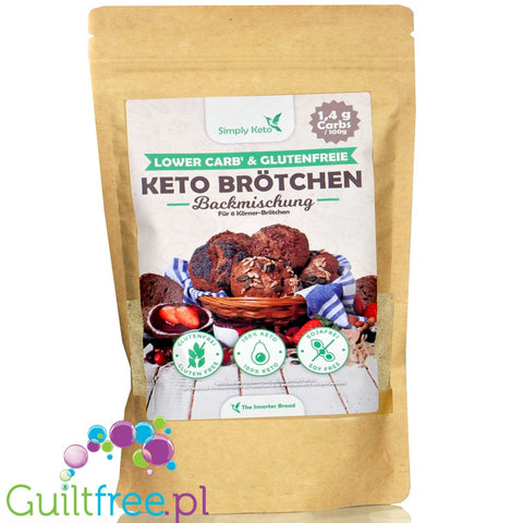 Simply Keto Lower Carb Keto Brötchen - bezglutenowa miesznka na keto bułki 1,4g węglowodanów