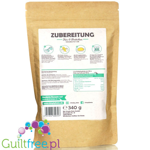 Simply Keto Lower Carb Keto Brötchen - bezglutenowa miesznka na keto bułki 1,4g węglowodanów