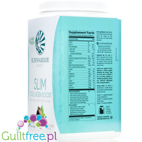 Sunwarrior Shape Slim Collagen Boost, Chocolate - beauty & slimming formula