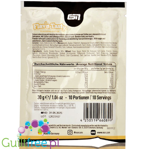 ESN Flav'N'Tasty Black & White Vanilla 30g sachet powdered food flavor