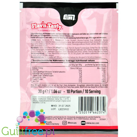 ESN Flav'N'Tasty Raspberry Cheesecake 30g sachet