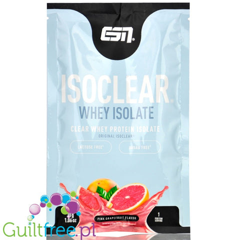 ESN Isoclear® Whey Isolate, Pink Grapefruit - supplement without lactose, sugar & fat, 25g of protein & 105kcal