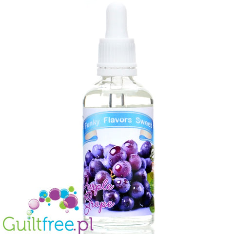 Funky Flavors Sweet Purple Grape - słodkie kropelki bez cukru i kalorii, obłędny smak Fioletowych Winogron
