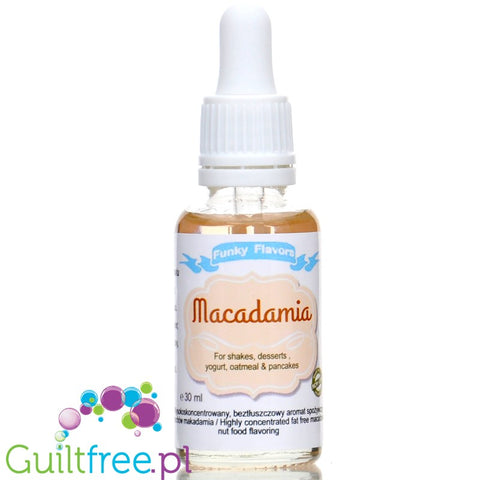 Funky Flavors Basic Macadamia 30ml - kropelki aromatyzujące bez cukru, słodzików i kalorii