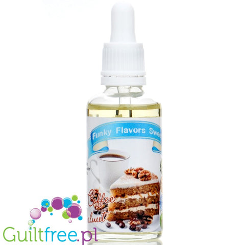 Funky Flavors Sweet Coffee Walnut - słodzący aromat ciasta kawowego z orzechami włoskimi, bez cukru, tłuszczu i kalorii
