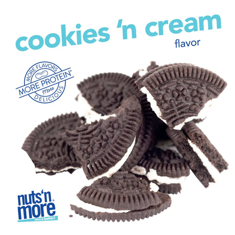 Nuts 'N More Cookies Cream WPI protein infused peanut spread with xylitol