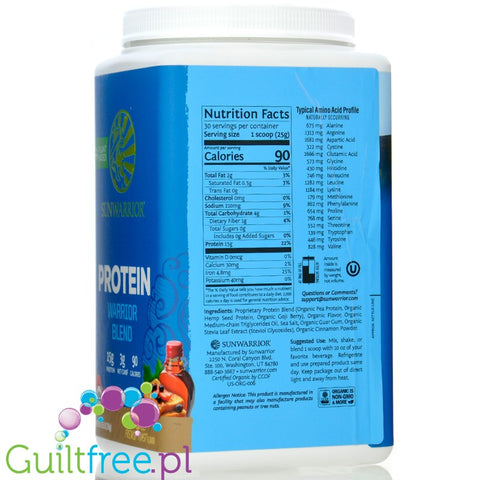 Sunwarrior Protein Warrior Blend Maple French Toast 750G
