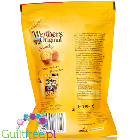 Werther's Original Blissful Caramel Bites Crunchy (CHEAT MEAL) - MEGA CHRUPS! kulki karmelowe nadziewane chrupkami karmelowymi