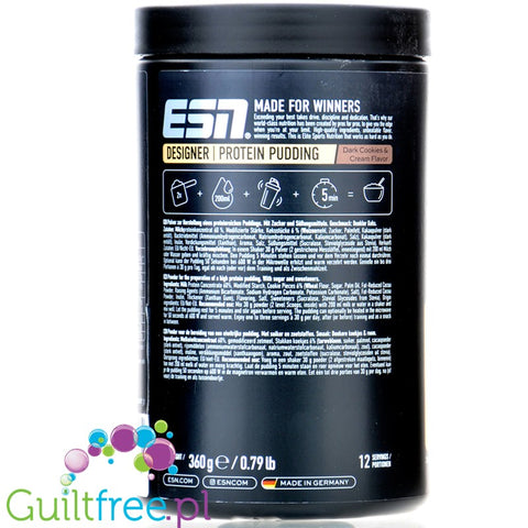 Esn Protein Pudding Dark Cookies & Cream 360g