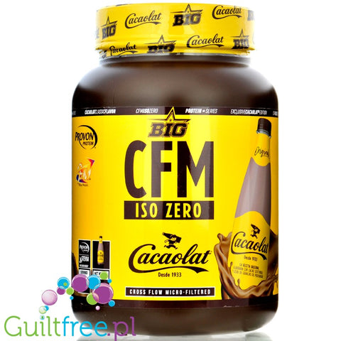 BIG® CFM ISO Zero, Cacaolat® 1kg - Provon® 90% exclusive WPI CFM protein supplement, Chocolate Milk flavor