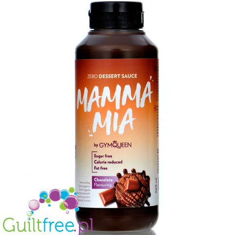 GymQueen Mamma Mia Sauce Chocolate - wegański syrop o smaku czekoladowym bez cukru i tłuszczu