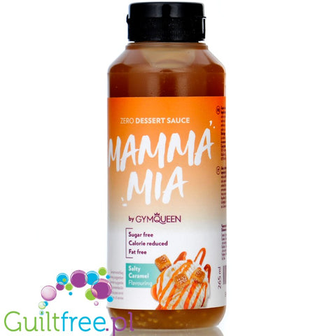 GymQueen Mamma Mia Sauce Salted Caramel - syrop bez cukru, 24kcal, smak Solony Karmel