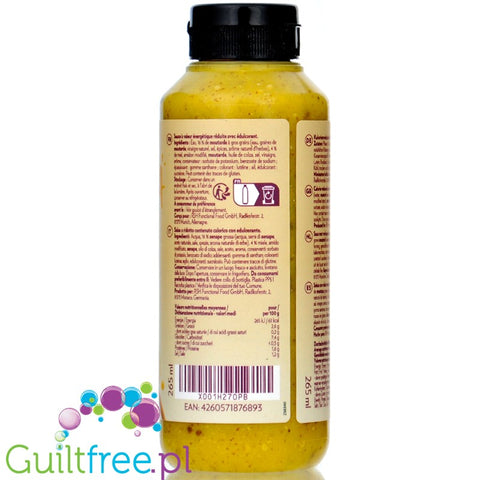 GymQueen Mamma Mia Honey Mustard 265 ml low calorie sugar free dressing