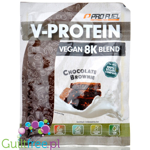 Pro Fuel V-Protein 8K Chocolate Brownie 30g, vegan protein powder