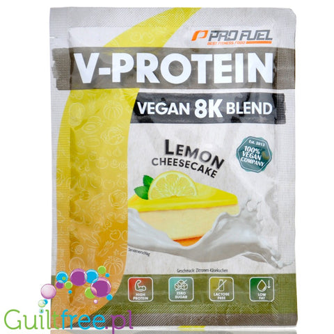 Pro Fuel V-Protein 8K Lemon Cheesecake 30g, vegan protein powder