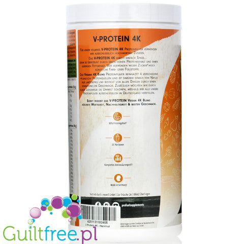 Pro Fuel V-Protein 4K Hazelnut 750g, vegan protein powder