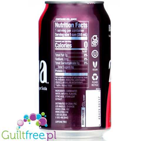 Zevia Black Cherry with stevia