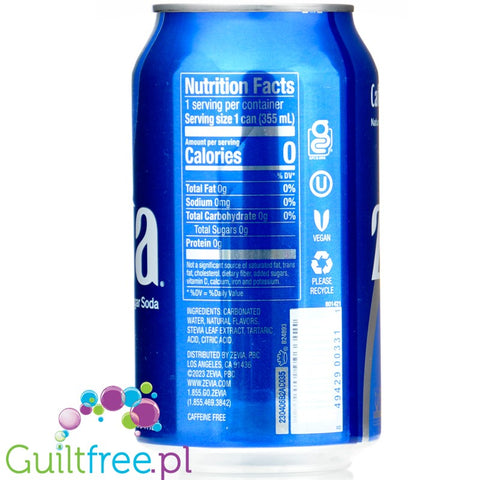 Zevia Cola Cafeine Free - 100% natural cola without calories with stevia