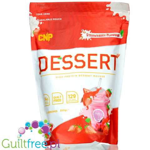 CNP Dessert Strawberry - mus proteinowy, 129kcal & 24g białka, smak Szejk Truskawkowy
