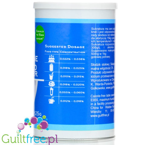 FitGridients Sucralose - pure sucralose 100%, zero-calorie sweetener without fillers, 600 x sweeter than sugar