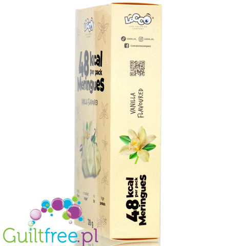 Locco Meringue Vanilla - waniliowe bezy bez cukru z erytrytolem, 1kcal w sztuce