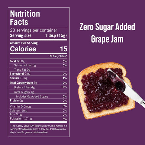 Choc Zero Keto Concord Grape Spread - keto sugar-free dark grape jam with resistant starch