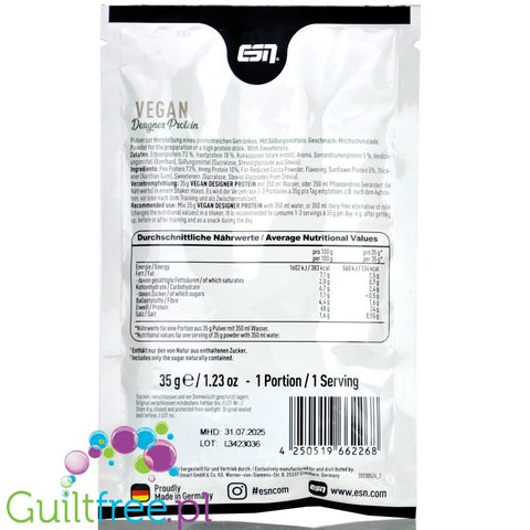 Esn Vegan Designer Protein, 35g sachet, Cinnamon Cereal