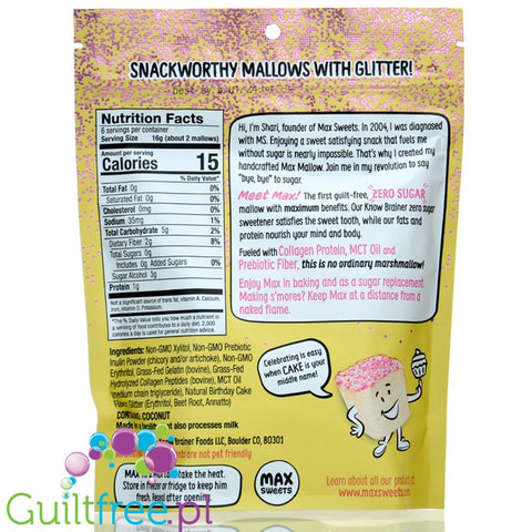 Know Brainer Max Mallow Birthday Cake