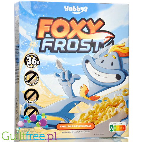 Habbys Crunch Keto Cereal Foxy Frost 36% protein, no added sugar, gluten free