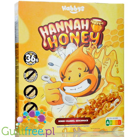 Habbys Crunch Keto Cereal Hannah Honey 36% protein, no added sugar, gluten free