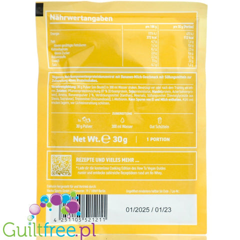 Rocka Nutrition NO WHEY Vegan Protein Banana Drink 30g sachet