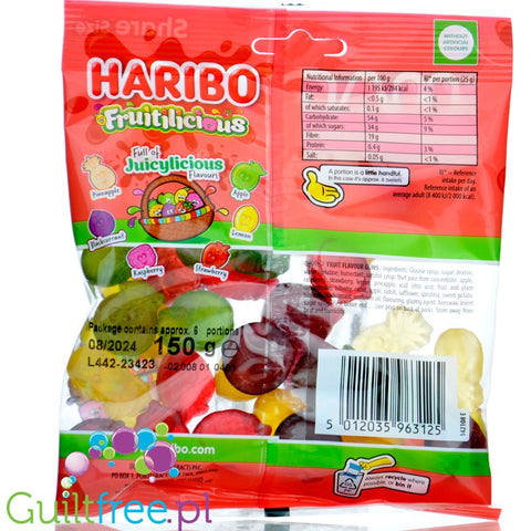 Haribo Fruitilicious 30% less sugar fruit jellies