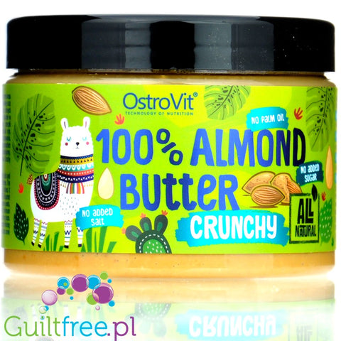 OstroVit czyste Masło Migdałowe Crunchy bez cukru i soli 0,5KG