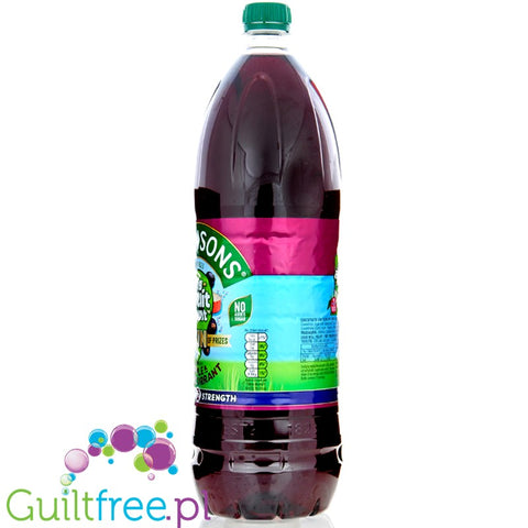 Robinsons Apple & Blackcurrant Squash Double Strength 1,75L - skoncentrowany syrop do rozcieńczania bez cukru i kalorii