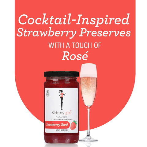 SkinnyGirl Strawberry Rosé Jam - bezcukrowy dżem truskawkowy z nutą różowego wina 58kcal