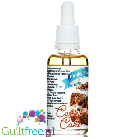 Funky Flavors Sweet Carrot Cake - sweetened, liquid, sugar & fat free food flavoring